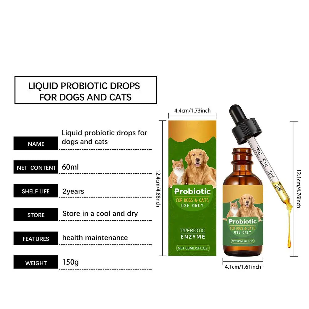 Pet Nutrition Supplement Probiotic Drops