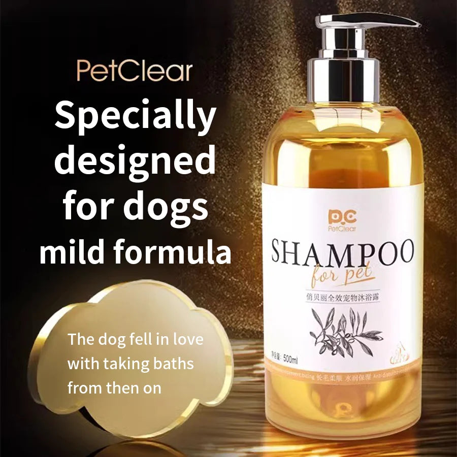 PETCLEAR 2-in-1 Dog Shampoo And Conditioner Mild Formula Puppy Bath Gel 500ml Special Design Cleaning Products for Dogs