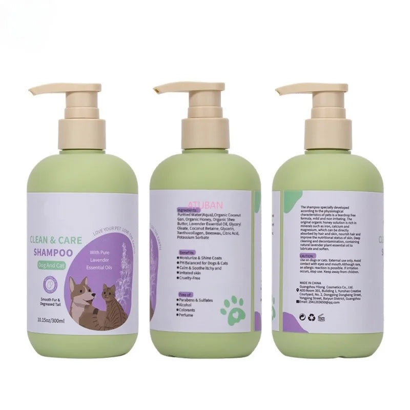 Dog 2-in-1 Shampoo Hypoallergenic Conditioner Moisturise The Hair Lavender Scent Smelly Dog Probiotic Shampoo Pet Clean Supplies