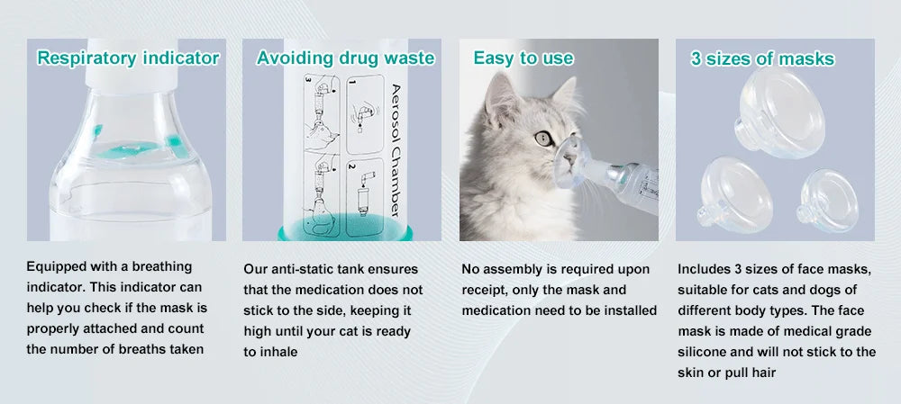 Chamber Pet Portable Inhaler Spacer