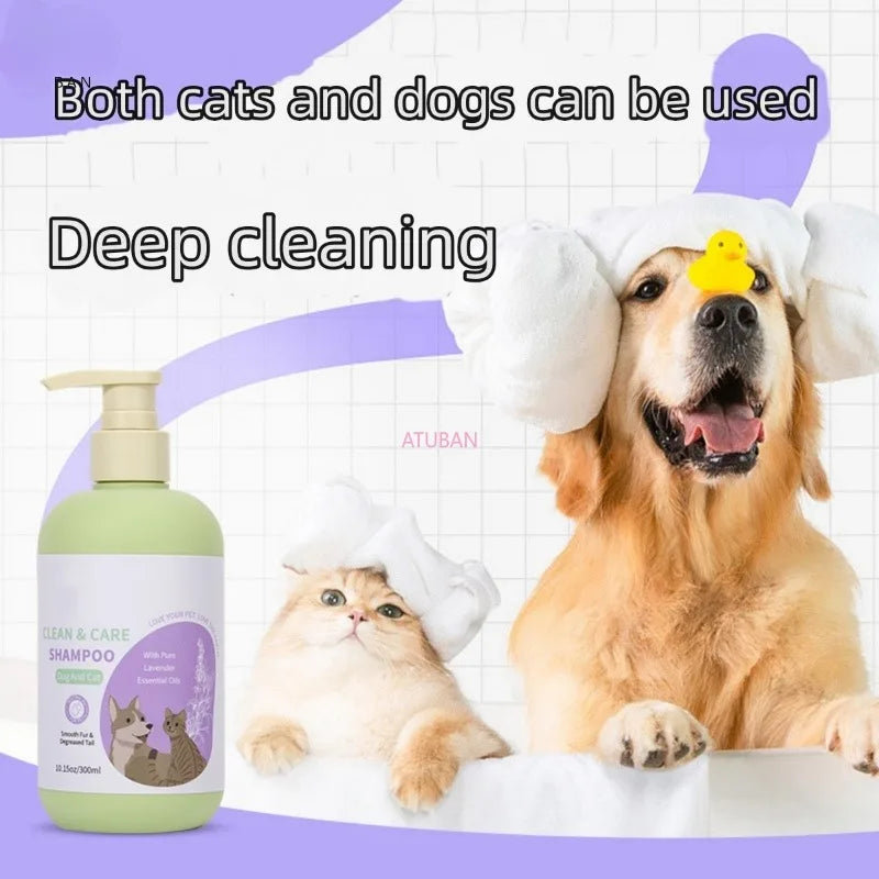 Dog 2-in-1 Shampoo Hypoallergenic Conditioner Moisturise The Hair Lavender Scent Smelly Dog Probiotic Shampoo Pet Clean Supplies