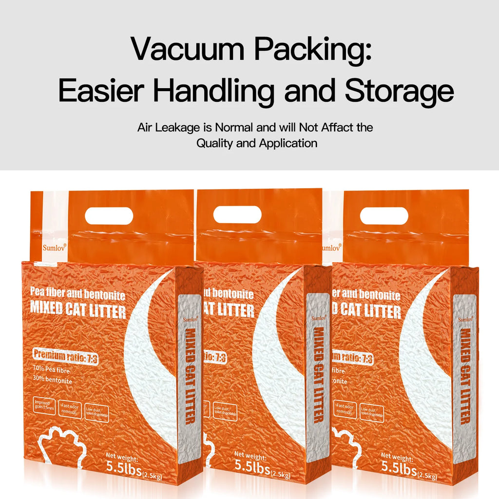 33lbs Sumlov MIXED Tofu Cat Litter, Natural Botanical, Dust-Free, Quick Clumping, Odor Control