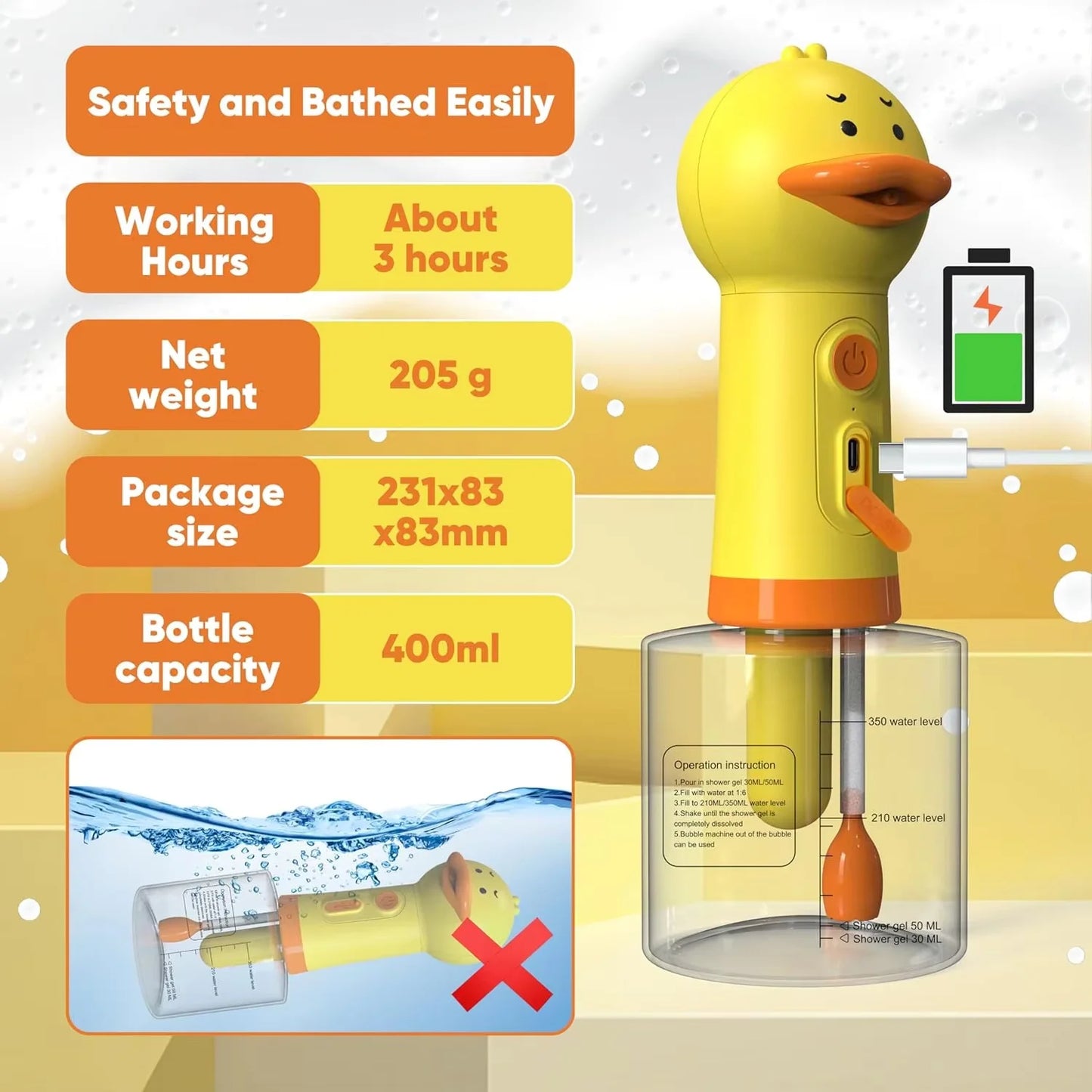 Electric pets Shampoo Dispenser