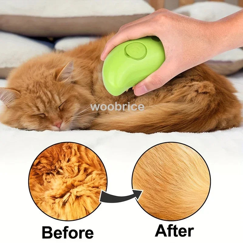 Cat Steam Brush Electric Spray Water Spray Kitten Pet Comb Soft Silicone Depilation Cats Bath Hair Brush Grooming Supplies