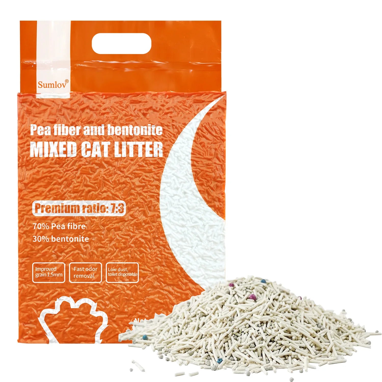 33lbs Sumlov MIXED Tofu Cat Litter, Natural Botanical, Dust-Free, Quick Clumping, Odor Control