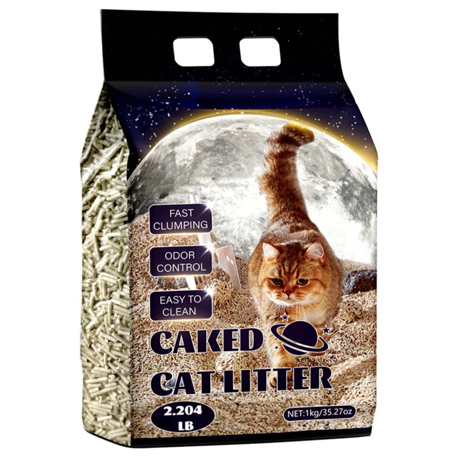 Cat Deodorising Clumping Bio-Enzymatic Bentonite Low Dust Pet Tofu Cat Litter, Home Cat Litter Deodorant Cleaning Pet Products