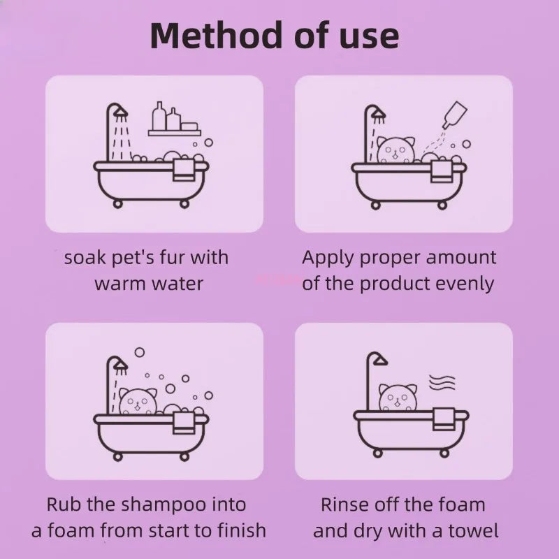 Dog 2-in-1 Shampoo Hypoallergenic Conditioner Moisturise The Hair Lavender Scent Smelly Dog Probiotic Shampoo Pet Clean Supplies